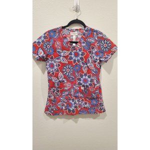 PEACHES Uniform Flower Scrub